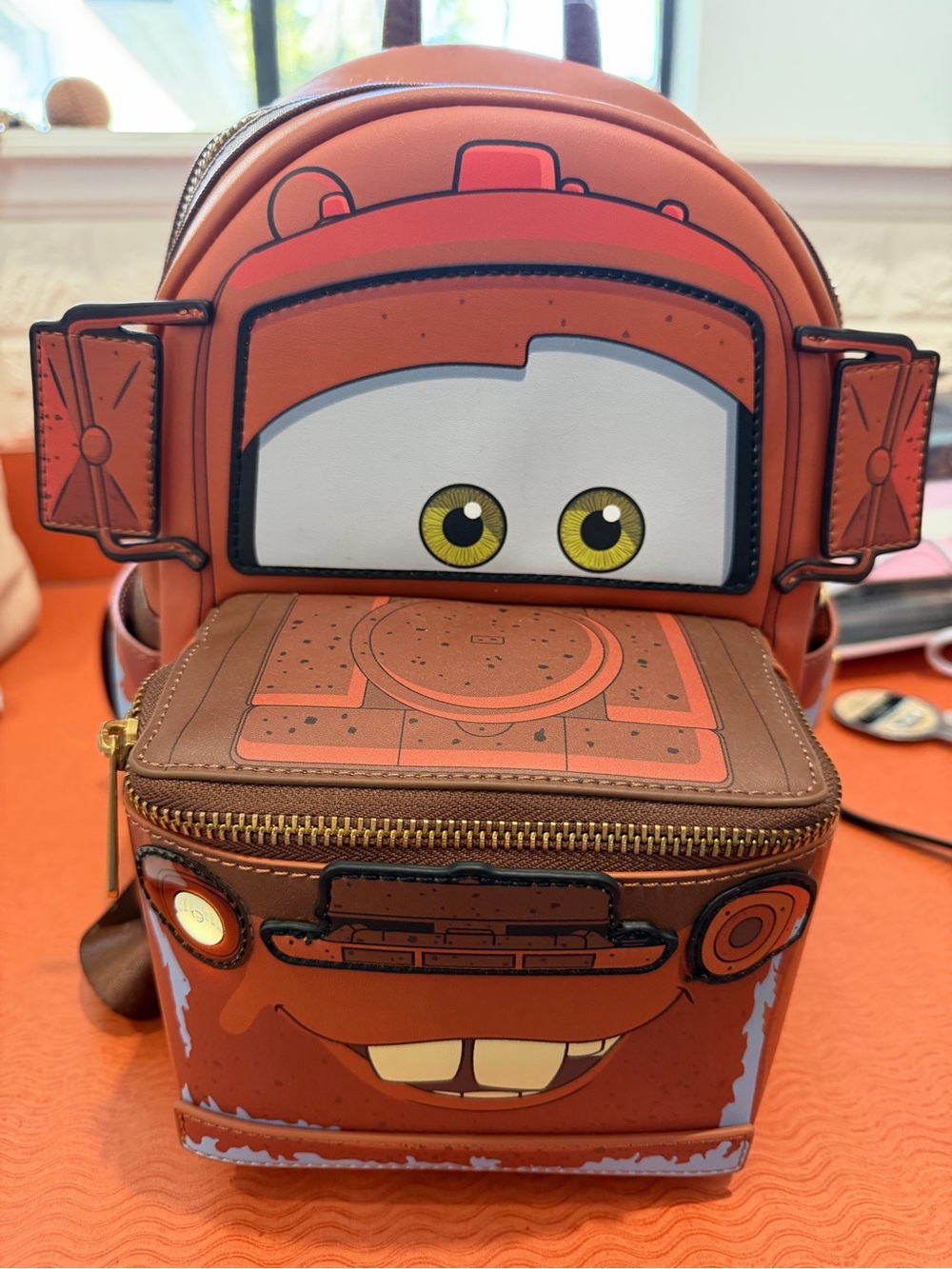 Kids' Brown Tow Mater Character Mini Backpack